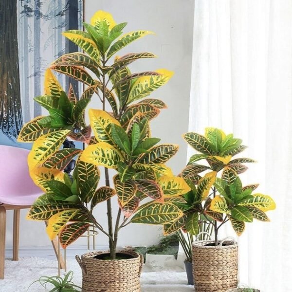 Artificial Croton Plants