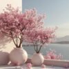 Artificial Cherry Blossom Tree In Pot