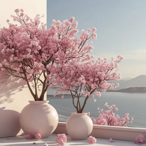 Artificial Cherry Blossom Tree In Pot