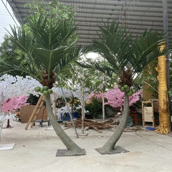 Artificial Curved Coconut Tree